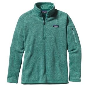 Patagonia Better Sweater 1/4 Zip Fleece Pullover Jacket Blue Green Medium